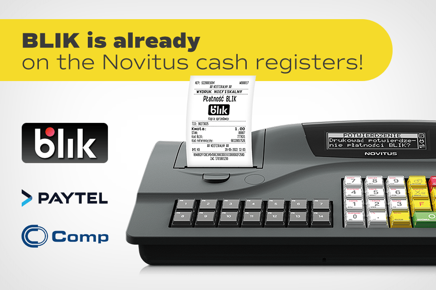 BLIK is already on the Novitus cash registers! 